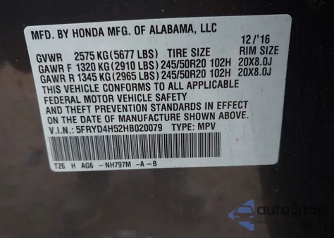 2017 Acura Mdx Technology Package z USA, uszkodzony, nr VIN 5FRYD4H52HB020079